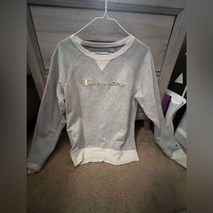 Women S grey Champion crewneck